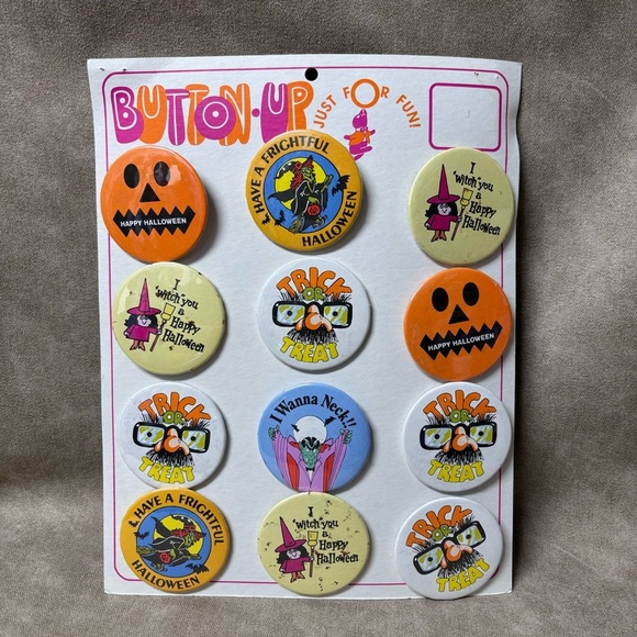 Lot (12) Vintage 90’s Halloween Pin Buttons - Picture 3 of 5
